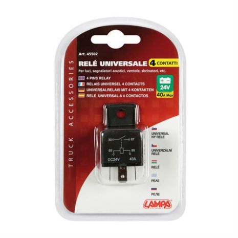 Ρελέ Φορτηγού 24V 40Α 4 επαφών Auto Moto Tyres 