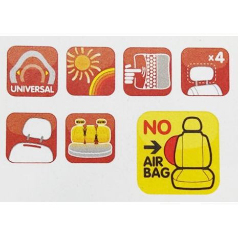 Καλύμματα Καθισμάτων Sport υψηλής ποιότητας ζακάρ Γκρι set Auto Moto Tyres 