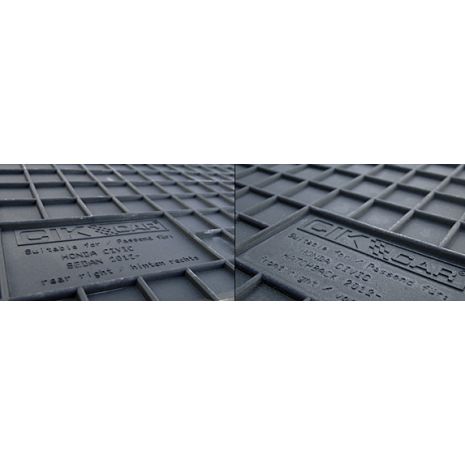 HONDA CIVIC HTB 2012-2017 ΜΑΡΚΕ ΠΑΤΑΚΙΑ ΛΑΣΤΙΧΟ ΣΕ ΜΑΥΡΟ ΧΡΩΜΑ ΜΕ ΚΟΥΜΠΩΜΑΤΑ CIK - 4 ΤΕΜ. Auto Moto Tyres 