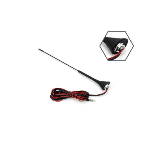 ΚΕΡΑΙΑ ΟΡΟΦΗΣ ΑΥΤΟΚΙΝΗΤΟΥ ANT08 - 40 cm (ΜΕ ΕΝΙΣΧΥΤΗ/ΚΑΛΩΔΙΟ 3m) AMiO - 1 ΤΕΜ. Auto Moto Tyres 