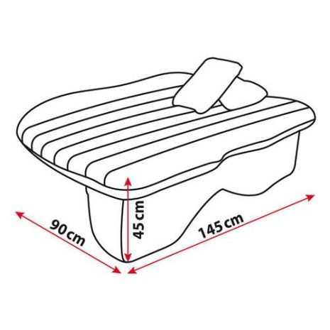 ΣΤΡΩΜΑ ΑΕΡΑ ΦΟΥΣΚΩΤΟ AIR-BED 12V 145x90x45cm ΓΚΡΙ Auto Moto Tyres 