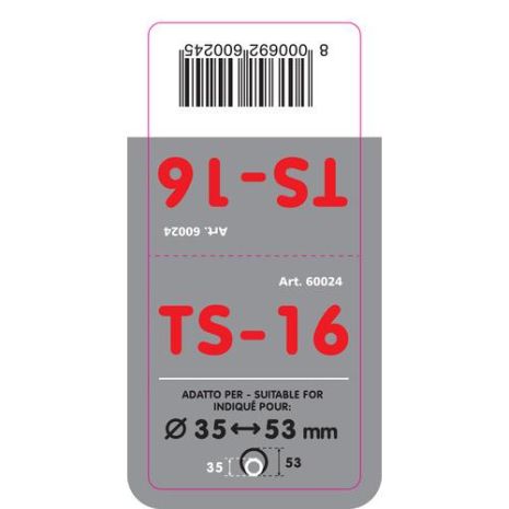 ΑΚΡΟ ΕΞΑΤΜΙΣΗΣ TS-16 S 35-53mm - ΣΤΡΟΓΓΥΛΟ Auto Moto Tyres 