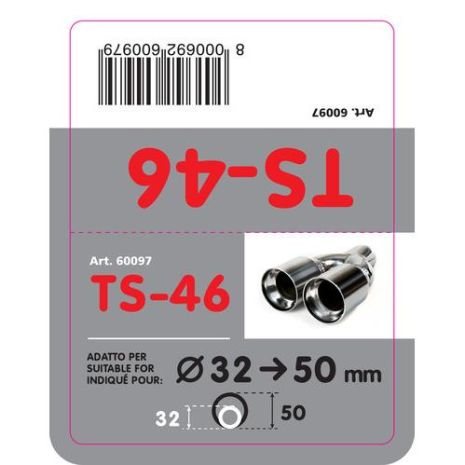 ΑΚΡΟ ΕΞΑΤΜΙΣΗΣ TS-46 Φ32-50 - ΔΙΠΛΗ ΑΠΟΛΗΞΗ Auto Moto Tyres 