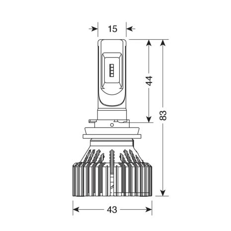 H8/H9/H11/H16 9-32V 6.500K 8.000lm 60W PGJ19-X HALO LED SERIE 6 STANDARD 8LED ZES 2ΤΕΜ. LED KIT Auto Moto Tyres 