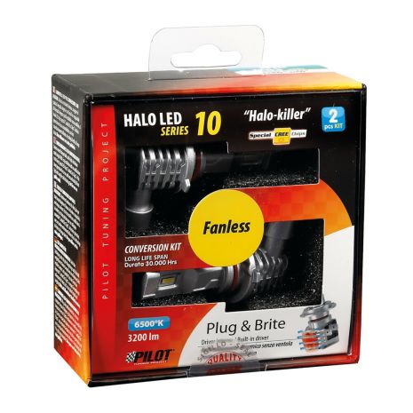 H10-HB3 9005 HALO KILLER P20d 9-32V -20W - 6500K - 3200lm HALO LED KIT SERIES 10 (12 LED ZES CHIPS) - 2 ΤΕΜ. Auto Moto Tyres 