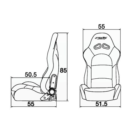 ΚΑΘΙΣΜΑ TAZIO BLACK ΑΝΑΚΛΙΝΟΜΕΝΟ ΜΑΥΡΟ ΟΙΚΟΛΟΓΙΚΟ ΔΕΡΜΑ (ΧΩΡΙΣ ΣΙΔΗΡΟΔΡΟΜΟ) SIMONI RACING - 1 ΤΕΜ. Auto Moto Tyres 