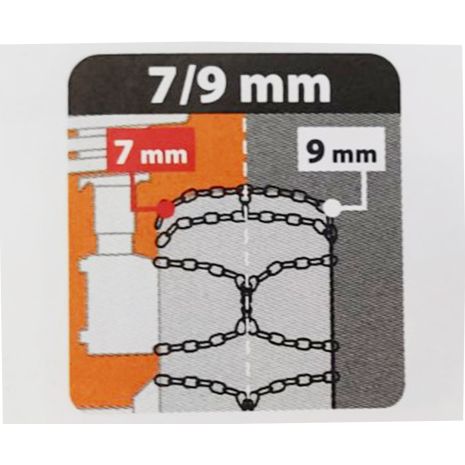 ΑΛΥΣΙΔΕΣ ΧΙΟΝΙΟΥ NX-7 7/9MM GR13 ΔΙΠΛΟΥ ΠΑΧΟΥΣ (ΕΣΩΤΕΡΙΚΑ 7mm + ΕΞΩΤΕΡΙΚΑ 9mm) LAMPA - 2 ΤΕΜ. Auto Moto Tyres 