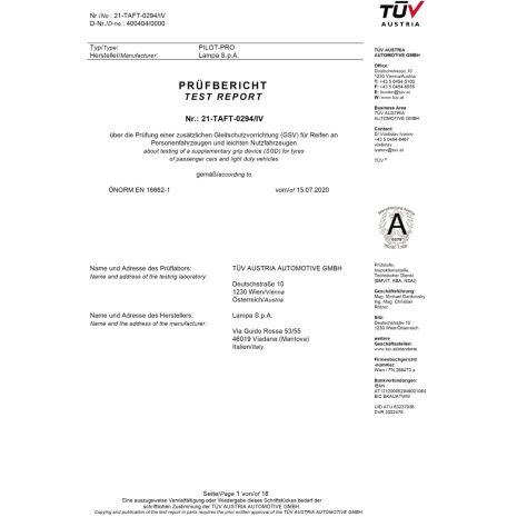 ΑΛΥΣΙΔΑ ΧΙΟΝΙΟΥ PILOT-PRO P-2 LAMPA ΜΕ ΘΡΑΥΣΤΕΣ ΠΑΓΟΥ ΚΑΙ ΠΙΑΣΙΜΟ ΣΤΟ ΜΠΟΥΛΟΝΙ ΤΟΥ ΤΡΟΧΟΥ - 2 ΤΕΜ. Auto Moto Tyres 