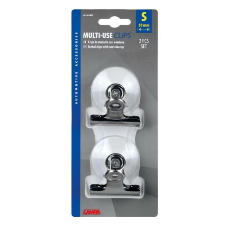 ΜΕΤΑΛΛΙΚΑ ΚΛΙΠ ΜΕ ΒΕΝΤΟΥΖΑ ΓΙΑ ΣΤΗΡΙΞΗ ΧΑΡΤΙΩΝ ΣΕ ΤΖΑΜΙ S 50mm MULTI-USE CLIPS LAMPA - 2 ΤΕΜ. Auto Moto Tyres 