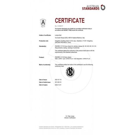 ΑΛΥΣΙΔΕΣ ΧΙΟΝΙΟΥ ΦΟΡΤΗΓΟΥ CARGO PLUS PROFESSIONAL EVO CP41 7 mm LAMPA - 2 ΤΕΜ. Auto Moto Tyres 