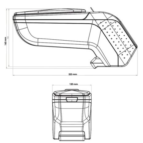 ΟΛΟΚΛΗΡΩΜΕΝΟΣ ΤΕΜΠΕΛΗΣ ARMSTER 2 ΓΙΑ FIAT 500X 2015+ ΜΕ ΑΠΟΣΠΩΜΕΝΗ ΤΣΕΠΗ ΑΠΟ ΠΛΑΣΤΙΚΟ ΚΑΙ ΔΕΡΜΑΤΙΝΗ ΣΕ ΓΚΡΙ ΠΛΑΙΣΙΟ ΚΑΙ ΜΑΥΡΟ ΧΡΩΜΑ ΜΕ ΑΝΤΑΠΤΟΡΑ ΤΟΠΟΘΕΤΗΣΗΣ RATI - 1 ΣΕΤ (V01599/RT + V01565/RT) Auto Moto Tyres 