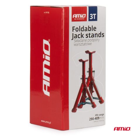 ΣΤΡΙΠΟΔΑ 3 ΕΠΙΠΕΔΩΝ 3 ΤΟΝΩΝ (3.000kg) ΥΨΟΥΣ 290-408mm ΑΜΙΟ - 2 ΤΕΜ. Auto Moto Tyres 