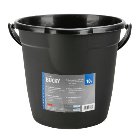 ΚΟΥΒΑΣ ΠΛΑΣΤΙΚΟΣ ΜΕ ΧΕΡΟΥΛΙ BUCKY 10L ΜΑΥΡΟΣ LAMPA - 1 ΤΕΜ. Auto Moto Tyres 