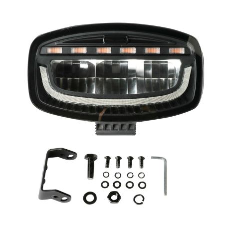 ΠΡΟΒΟΛΕΑΣ ΜΕ ΠΟΡΤΟΚΑΛΙ LED ΦΛΑΣ GLARE OVAL-PRO DEMON LINE 10>30V 51 LED 60W 3500lm 247x175x93mm LAMPA - 1 ΤΕΜ. Auto Moto Tyres 