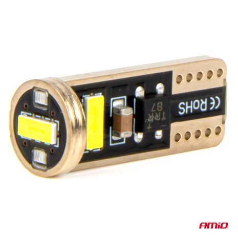 ΛΑΜΠΑΚΙΑ LED T10e W5W 12/24V 3x2055 SMD LED CAN-BUS ΛΕΥΚΟ AMIO - 2 ΤΕΜ. Auto Moto Tyres 