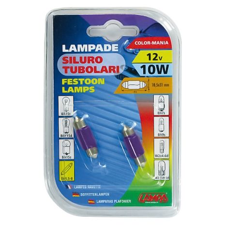 ΛΑΜΠΑΚΙΑ ΣΩΛΗΝΩΤΑ 12V/10W ΜΩΒ 11x31mm Auto Moto Tyres 