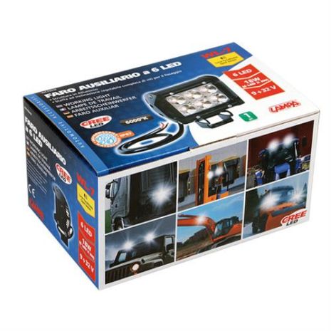 ΠΡΟΒΟΛΕΑΣ ΕΡΓΑΣΙΑΣ  CREE LED WL-7 10/32V 6LED 18W 1560LM 6.000K ΜΕ ΦΩΣ ΚΑΡΦΙ (112 x 113 x 66 mm)-1ΤΕΜ. Auto Moto Tyres 