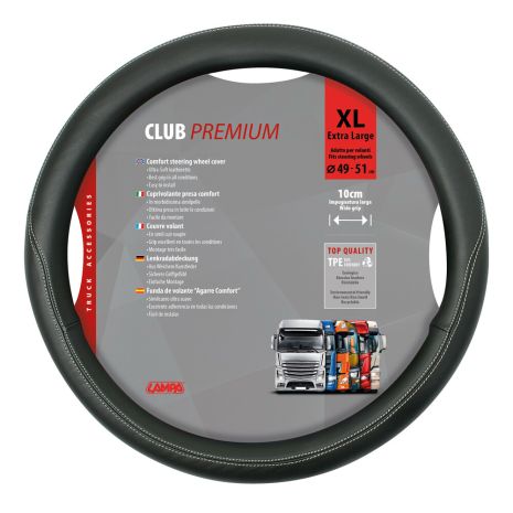 ΚΑΛΥΜΜΑ ΤΙΜΟΝΙΟΥ ΦΟΡΤΗΓΟΥ CLUB 49/51cm (XL) ΜΑΥΡΟ ΟΙΚΟΛΟΓΙΚΟ ΚΑΙ ΑΟΣΜΟ Auto Moto Tyres 