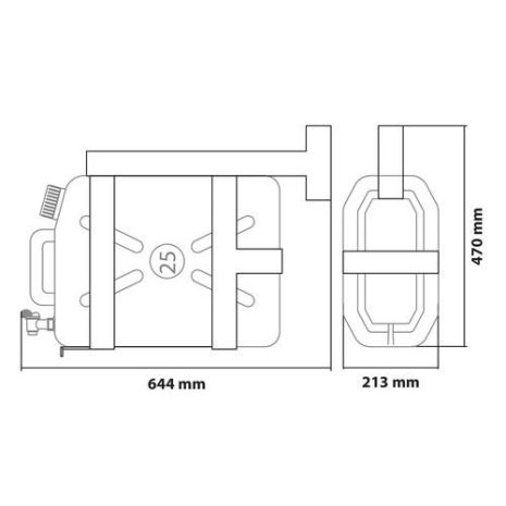 ΜΕΤΑΛΛΙΚΗ ΒΑΣΗ ΓΙΑ ΕΠΙΤΟΙΧΙΑ ΣΤΗΡΙΞΗ ΜΠΕΤΟΝΙΟΥ 25L ΟΡΙΖΟΝΤΙΑΣ ΧΡΗΣΗΣ L9786.8 / L9786.9 LAMPA - 1 ΤΕΜ. Auto Moto Tyres 