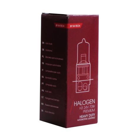 H3 24V 70W PK22s HEAVY DUTY LONG LIFE ΑΛΟΓΟΝΟΥ ΚΟΥΤΙ 1ΤΕΜ. M-TECH Auto Moto Tyres 