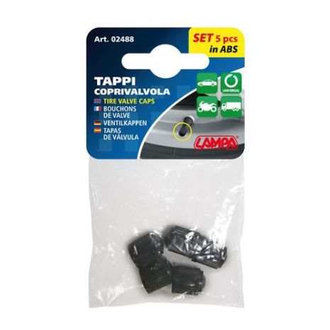 ΚΑΠΑΚΙΑ ΒΑΛΒΙΔΩΝ ΜΑΥΡΑ ΠΛΑΣΤΙΚΑ 5ΤΕΜ. Auto Moto Tyres 