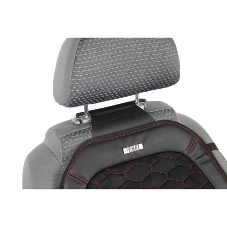 ΠΛΑΤΟΚΑΘΙΣΜΑΤΑ DAYTONA ΔΕΡΜΑΤΙΝΗ/ΒΕΛΟΥΡ ΜΑΥΡΟ ΜΕ ΚΟΚΚΙΝΗ ΡΑΦΗ ΚΥΨΕΛΩΤΟ 2ΤΕΜ. Auto Moto Tyres 