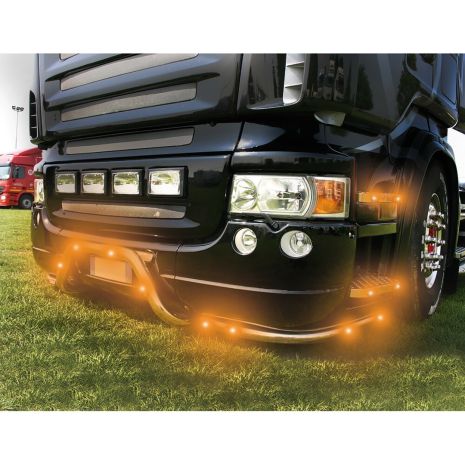 ΦΩΣ ΟΓΚΟΥ ΦΟΡΤΗΓΟΥ 24V 3 LED 80x22mm ΠΟΡΤΟΚΑΛΙ - 1 ΤΕΜ. Auto Moto Tyres 