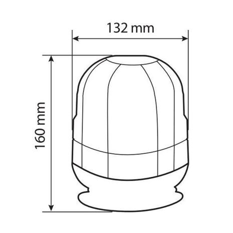 ΦΑΡΟΣ ΜΑΓΝΗΤΙΚΟΣΚΑΙΒΕΝΤΟΥΖΑ ΠΕΡΙΣΤΡΕΦΟΜΕΝΟΣ RL-11 16LED 9-32V ΠΟΡΤΟΚΑΛΙ ΜΕ ΦΙΣ ΑΝΑΠΤΗΡΑ 3,8m 160x132mm Auto Moto Tyres 