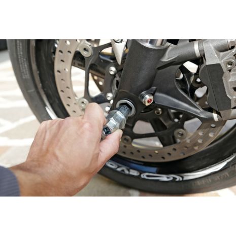 ΚΛΕΙΔΙ ΑΞΟΝΑ MOTO ΓΙΑ ΑΦΑΙΡΕΣΗ ΜΠΡΟΣΤΙΝΟΥ ΤΡΟΧΟΥ 4 ΜΕΓΕΘΗ (17/19/22/24mm) ΧΑΛΥΒΑΣ (CNC) 1TEM Auto Moto Tyres 