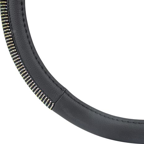 ΚΑΛΥΜΜΑ ΤΙΜΟΝΙΟΥ 37-39cm SWC-44-M ΜΑΥΡΟ ΜΕ STRASS  AMIO - 1 ΤΕΜ. Auto Moto Tyres 