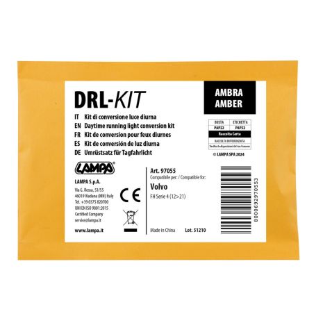 ΚΙΤ ΜΕΤΑΤΡΟΠΗΣ ΦΩΤΩΝ ΗΜΕΡΑΣ ΣΕ ΠΟΡΤΟΚΑΛΙ DRL-KIT HOLLAND STYLE ΓΙΑ VOLVO FH SERIE 4 09/2012-05/2021 LAMPA - 1 Κιτ Auto Moto Tyres 