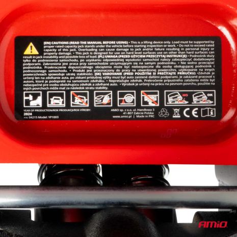 ΓΡΥΛΟΣ ΥΔΡΑΥΛΙΚΟΣ ΜΕ ΡΟΔΕΣ 3.000KG (ΥΨΟΣ 75-510mm) - 1 Τεμ. Auto Moto Tyres 