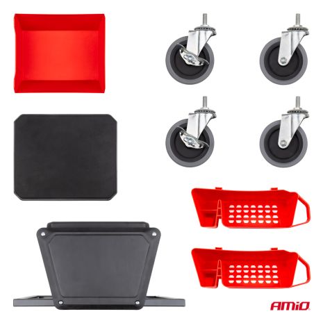 ΣΚΑΜΠΟ ΕΡΓΑΣΙΑΣ ΜΕ ΑΠΟΘΗΚΕΥΤΙΚΟ ΧΩΡΟ ΕΡΓΑΛΕΙΩΝ ΚΑΙ ΡΟΔΑΚΙΑ 135kg MAX  - 1 ΤΕΜ. Auto Moto Tyres 