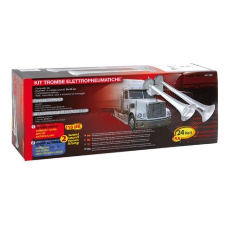 ΚΟΡΝΑ ΔΙΠΛΗ ΗΛΕΚΤΡΙΚΗ 125dB 24V 15A 35+30cm (2 ΗΧΟΙ) Auto Moto Tyres 