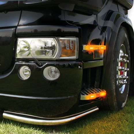 ΦΩΣ ΟΓΚΟΥ ΦΟΡΤΗΓΟΥ 4LED ΠΟΡΤΟΚΑΛΙ 24V 103mm LA3 - 1 ΤΕΜ. Auto Moto Tyres 