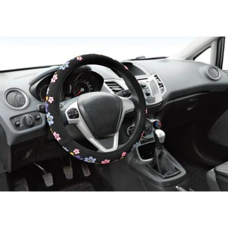 ΚΑΛΥΜΜΑ ΤΙΜΟΝΙΟΥ BLOSSOM ΜΑΥΡΟ ΧΡΩΜΑ ΜΕ ΕΓΧΡΩΜΑ  ΛΟΥΛΟΥΔΙΑ ΑΟΣΜΟ ΟΙΚΟΛΟΓΙΚΟ/ ΜΗ ΤΟΞΙΚΟ/ ΑΝΑΚΥΚΛΩΣΙΜΟ ΥΛΙΚΟ Auto Moto Tyres 