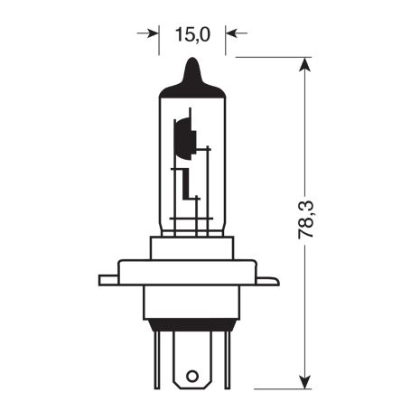 H19 12V 60/55W PU43t-3 1700/1200 lm STANDARD LINE ΑΛΟΓΟΝΟΥ (ΚΟΥΤΙ) - 1 ΤΕΜ. Auto Moto Tyres 