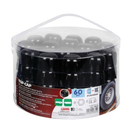 ΚΑΠΑΚΙΑ ΠΑΞΙΜΑΔΙΩΝ / ΜΠΟΥΛΟΝΙΩΝ ΦΟΡΤΗΓΟΥ TOP CAT ΜΑΥΡΑ ΣΤΡΟΓΓΥΛΑ 60 ΤΕΜ. Auto Moto Tyres 