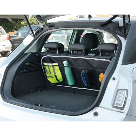 ΘΗΚΕΣ/ΤΣΕΠΕΣ ORGANIZER ΚΑΘΙΣΜΑΤΩΝ/ΠΟΡΤ ΜΠΑΓΚΑΖ 4 ΔΙΧΤΥΑ ΜΕ ΣΤΗΡΙΞΗ ΣΤΟ ΠΡΟΣΚΕΦΑΛΟ 88x35cm ΜΑΥΡΟ LAMPA - 1 TEM. Auto Moto Tyres 