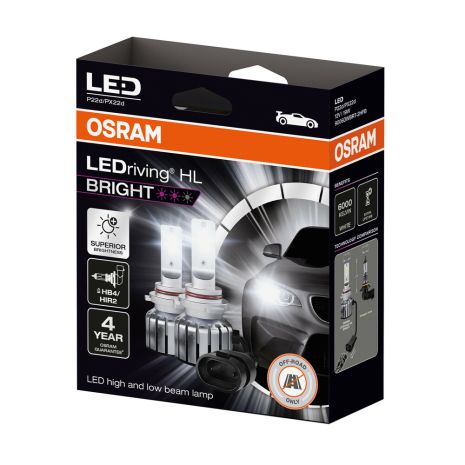HB4/HIR2 P22d/PX22d 12V 19W 6.000k 1900lm LED LEDRIVING HL BRIGHT OSRAM  LAMPA -2 ΤΕΜ Auto Moto Tyres 