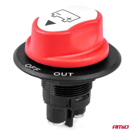 ΔΙΑΚΟΠΤΗΣ POWER-OFF ΜΠΑΤΑΡΙΑΣ ΓΕΝΙΚΟΥ ΡΕΥΜΑΤΟΣ 12-32V 50A 29mm 3 ΛΕΙΤΟΥΡΓΙΩΝ AMIO - 1 ΤΕΜ. Auto Moto Tyres 