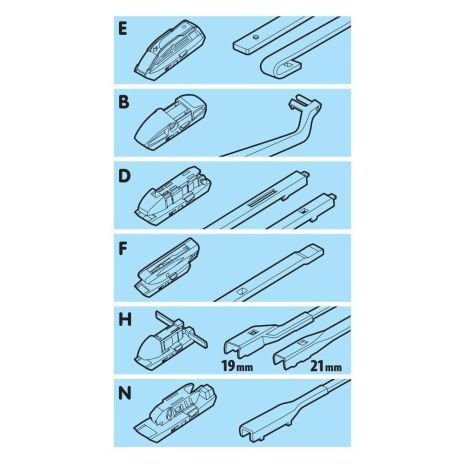 ΥΑΛΟΚΑΘΑΡΙΣΤΗΡΑΣ GRAN PREE SPEED MULTI-FIT ΜΕ 6 ΑΝΤΑΠΤΟΡΕΣ 33CM 13'' LAMPA - 1 TEM. Auto Moto Tyres 