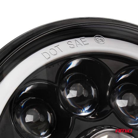 ΠΡΟΒΟΛΕΑΣ ΕΡΓΑΣΙΑΣ ΣΤΡΟΓΓΥΛΟΣ LED SKULL 5.500lm 9>36V 60W 6.000K -Φ170x170x65mm 4 ΧΡΗΣΕΩΝ ΑΜΙΟ - 1 ΤΕΜ. Auto Moto Tyres 