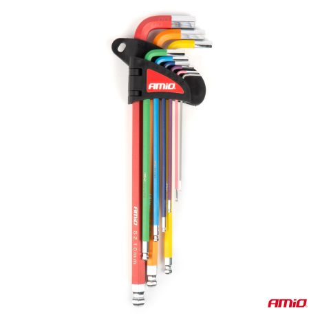 ΚΛΕΙΔΙΑ ΑΛΛΕΝ (ALLEN) ΕΞΑΓΩΝΑ ΑΤΣΑΛΙ S2 ΔΙΑΦΟΡΑ ΜΕΓΕΘΗ ΔΙΑΦΟΡΑ ΧΡΩΜΑΤΑ XL ΑΜΙΟ - 9 ΤΕΜ. Auto Moto Tyres 