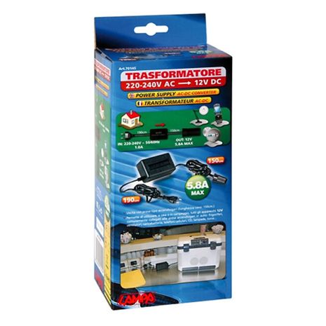 ΜΕΤΑΣΧΗΜΑΤΙΣΤΗΣ-ΑΝΤΑΠΤΟΡΑΣ 220-240V-12V 5.8A ΜΕ ΚΑΛΩΔΙΟ 350cm Auto Moto Tyres 