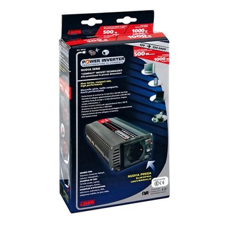 POWER INVERTER 500 ΜΕΤΑΤΡΟΠΕΑΣ 12V > 220V MAX POWER 500W - PEAK POWER 1000W Auto Moto Tyres 