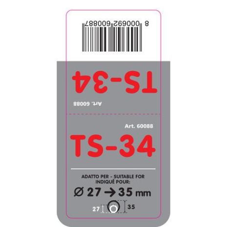 ΑΚΡΟ ΕΞΑΤΜΙΣΗΣ TS-34 Φ 27-35mm - ΟΒΑΛ ΛΟΞΟ Auto Moto Tyres 