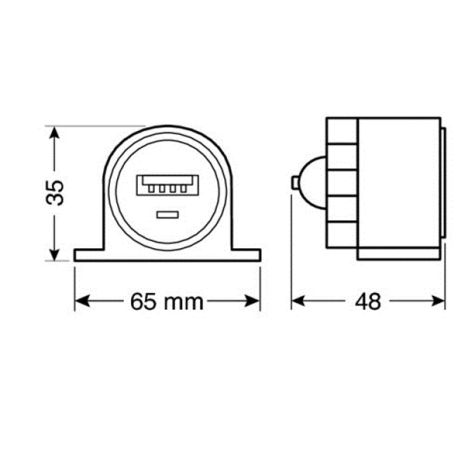 ΠΡΙΖΑ USB ΜΕ ΒΑΣΗ KAI ΕΝΔΕΙΞΗ LED 2100mA 12/24V Auto Moto Tyres 