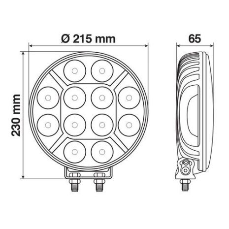 ΠΡΟΒΟΛΕΑΣ ORION 9-36V 12LED 120W 8.400LM 6.000K 215mm ΜΑΥΡΟΣ ΑΔΙΑΒΡΟΧΟΣ 1ΤΕΜ. Auto Moto Tyres 