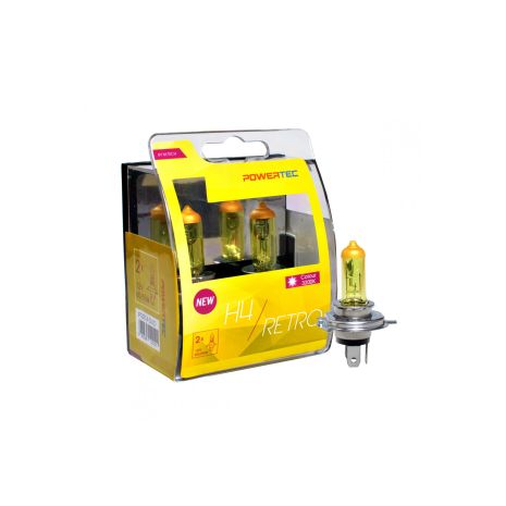 H4 12V 60/55W P43t POWERTEC RETRO (ΚΙΤΡΙΝΕΣ ΛΑΜΠΕΣ) 2ΤΕΜ. Auto Moto Tyres 